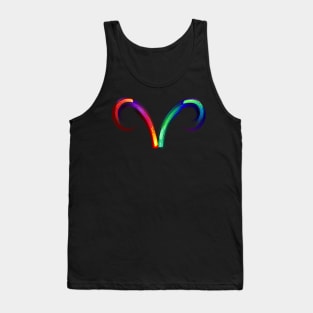 Zodiac sign Aries luminescent paint Tank Top